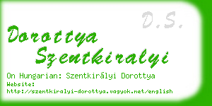 dorottya szentkiralyi business card
